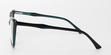 Women Calypso Eyeglasses: Milana Black/Green SpecSMART Eye Clinic (Side View)